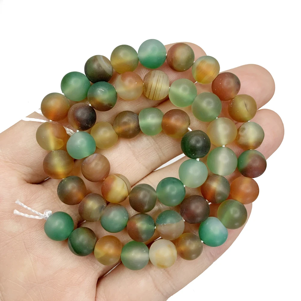 Оптовая продажа лаковые круглые матовые бусины из натурального агата