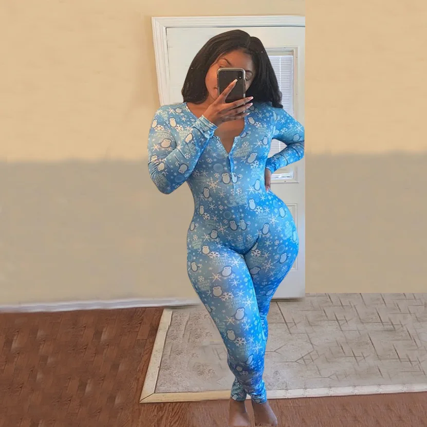 Женский комбинезон на пуговицах повседневный осенний клубный с длинным рукавом