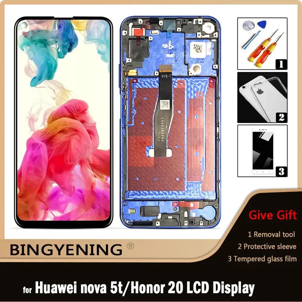 Оригинальный ЖК дисплей для Huawei Nova 5t сенсорный экран с дигитайзером в сборе 6 26