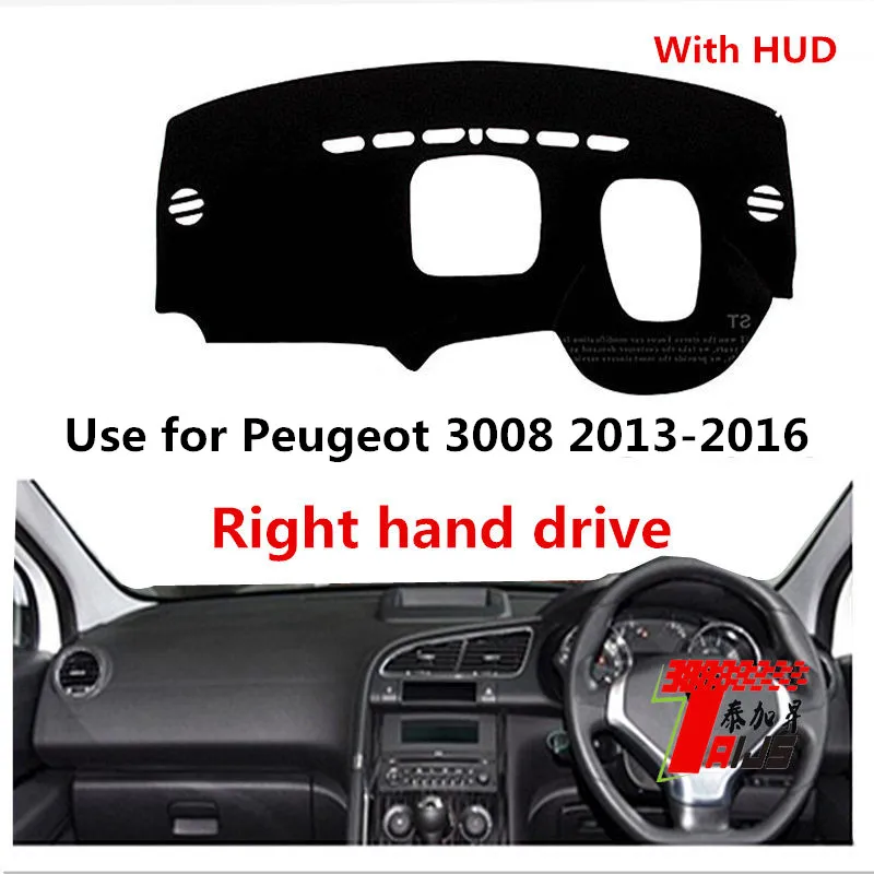 

TAIJS Factory Casual Simple Sport Polyester Fibre Car Dashboard Cover For Peugeot 3008 2013 2014 2015 2016 Right Hand Drive