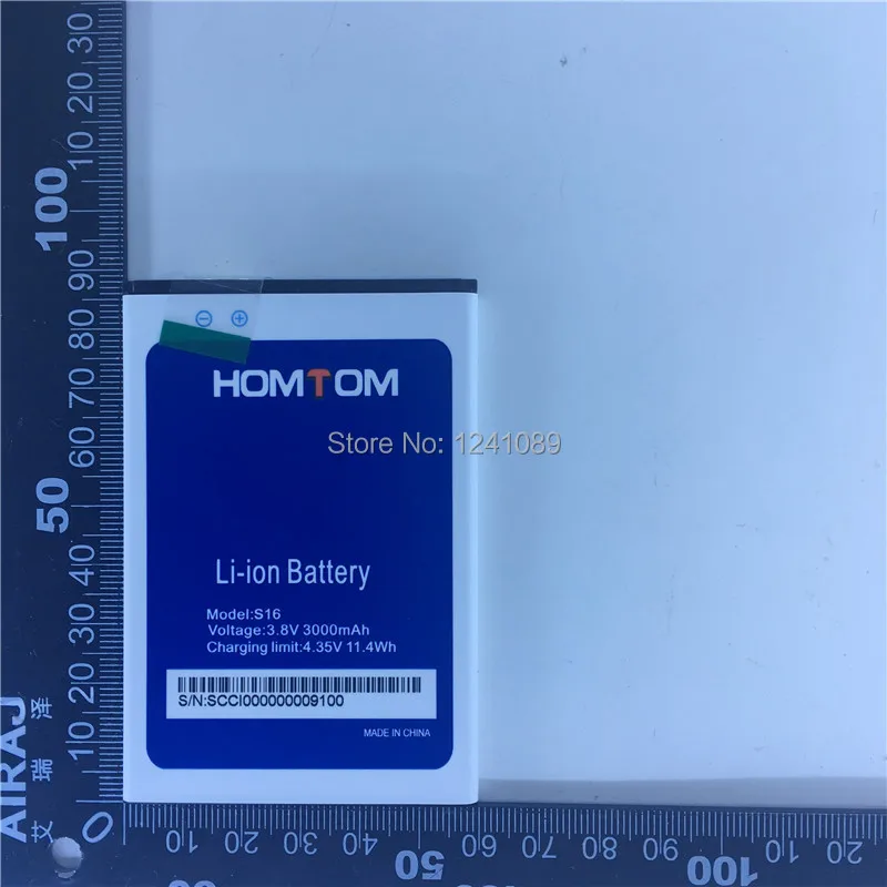 YCOOLY 2021 Производственная дата Аккумулятор HOMTOM S16 3000mAh Долгое время ожидания Высокая емкость Аксессуары для мобильных устройств HOMTOM.