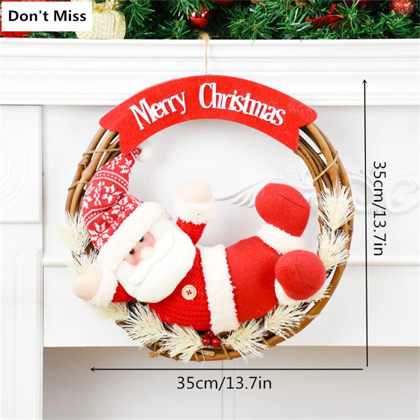 Санта-Клаус Снеговик Рождественская Гирлянда новогодняя красная елка украшения