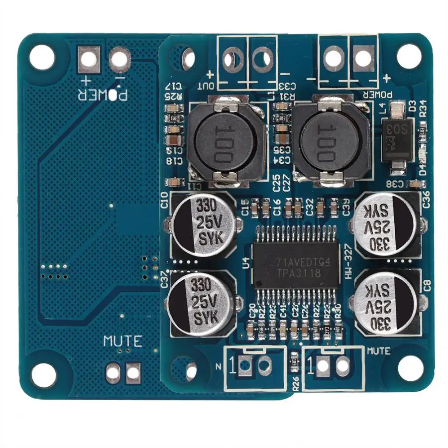 TPA3118 Mono Sound Channel Digital Power Amplifier Board Module Chip 1X60W 8~24VDC | Operational Chips