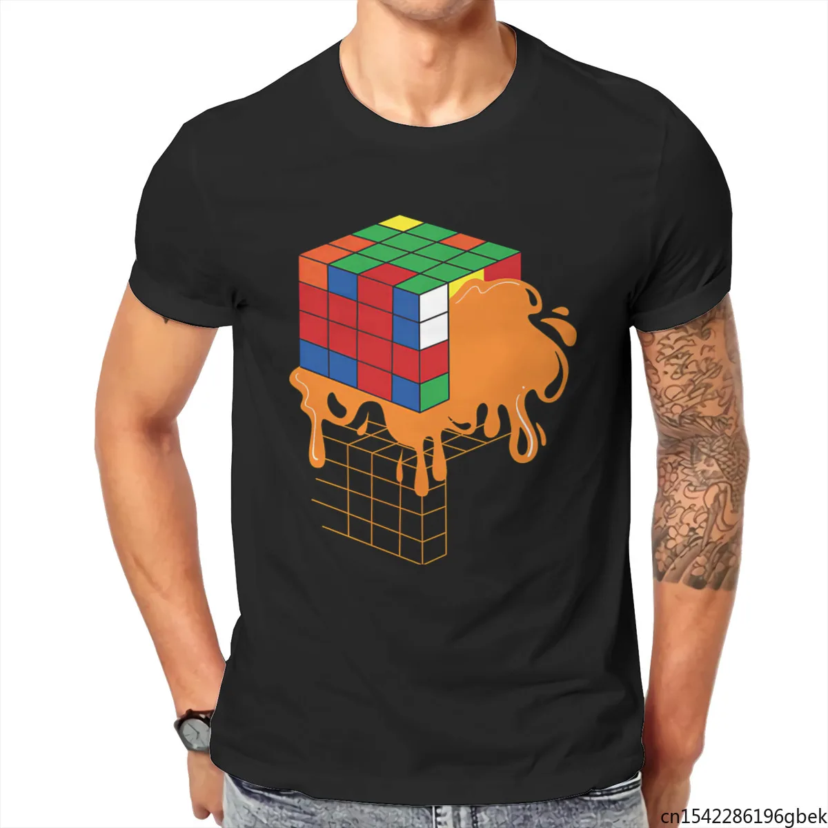 

Awesome Graphic Cube Melting Ribik Men's T-Shirt