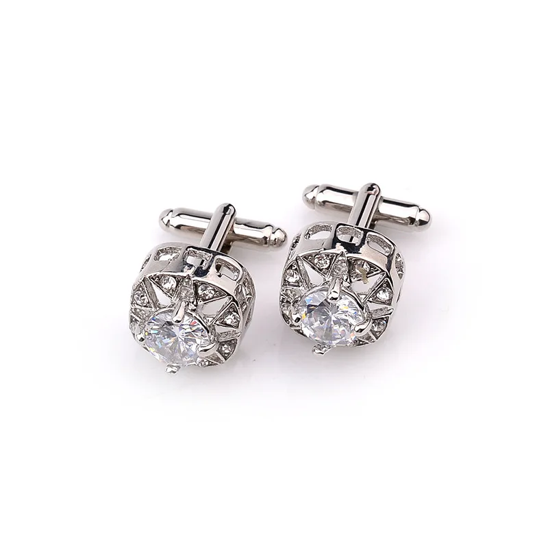 Новинка Роскошные фиолетовые белые запонки для мужчин брендовые