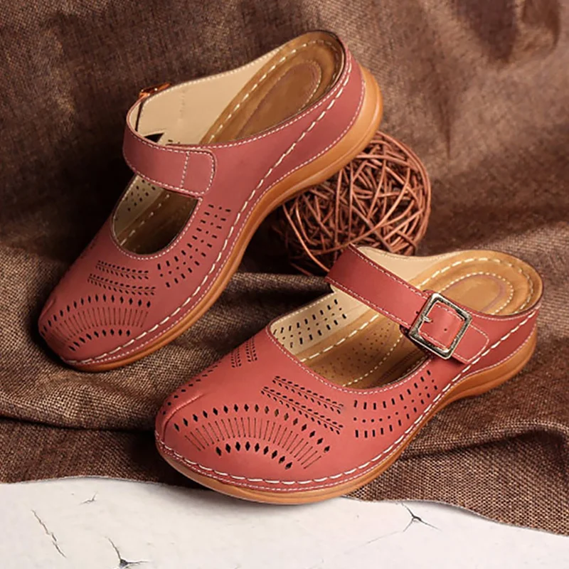 Женские сандалии Летняя обувь 2020 Мягкие женские сандалии-гладиаторы с вышивкой