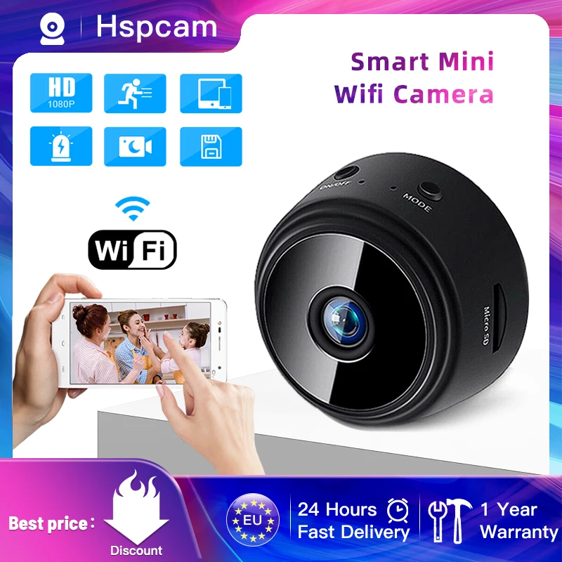 

Мини-камера видеонаблюдения с функцией ночного видения, Wi-Fi, 4k