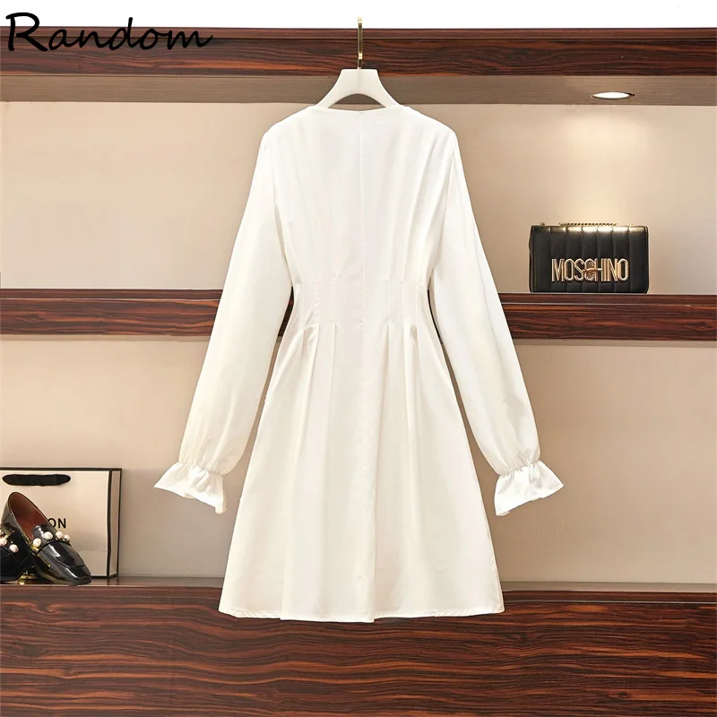 Женское однобортное мини-платье размера плюс винтажные черно-белые платья