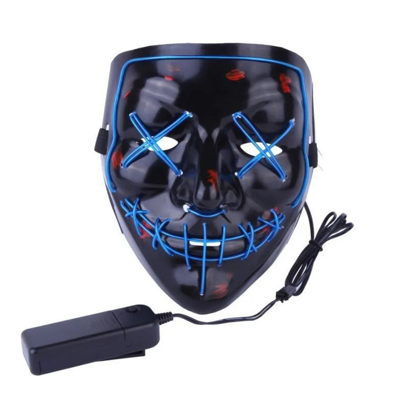 2pcs/lot Halloween LED Light Up Party Masks The Purge Election Year Great Funny Festival Cosplay Costume Glow In Dark | Тематическая