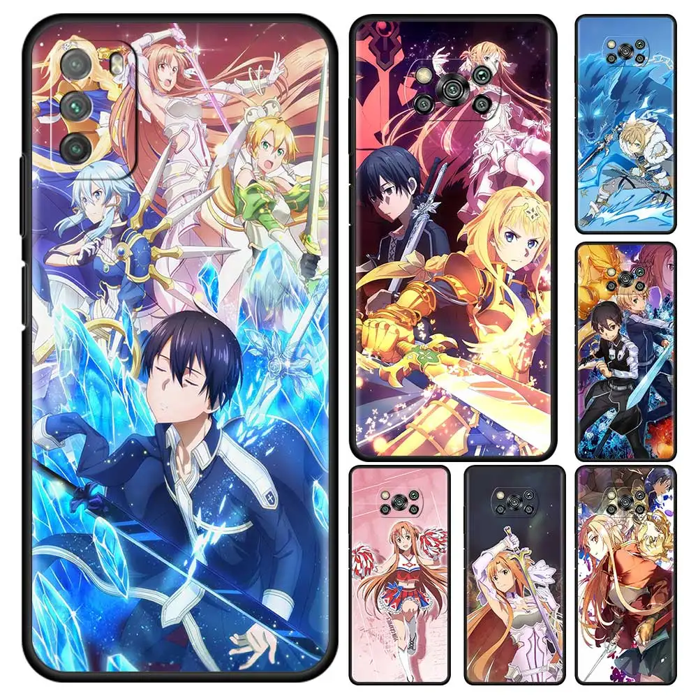 Чехол для телефона Sword Art Online SAO Xiaomi Mi Poco X3 NFC M3 Pro F3 GT Pocophone F1 11 Lite 5G 10 9 | Мобильные