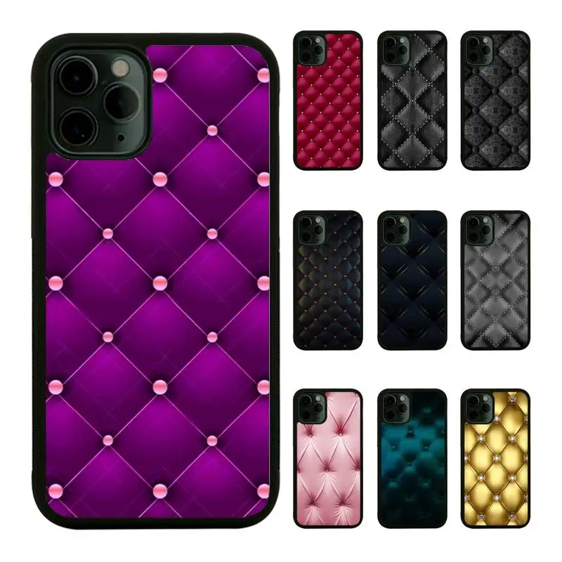 

Quilted Texture Sofa Phone Case For iPhone 13 12 11Pro Max 11 XR XS Max X 8 7 6 6S Plus Mini SE 2020 hard Fundas