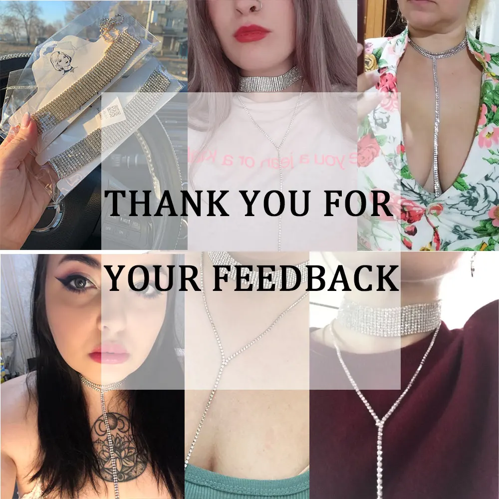 Цепочка на шею Женская прозрачная со стразами чокер | Украшения и аксессуары