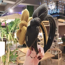 Bandeaux tricotés en laine avec oreilles de lapin, antidérapants, pour femmes et filles, accessoires de coiffure, nouvelle collection  (4)