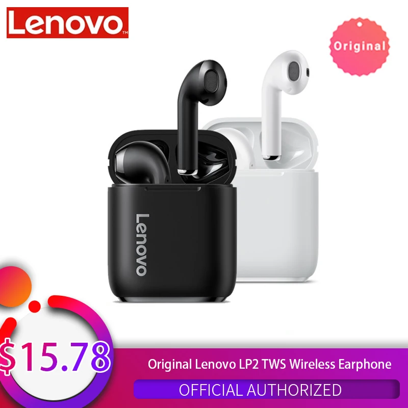 Оригинальные беспроводные наушники Lenovo LP2 TWS Bluetooth 5 0 Двойные стерео басы