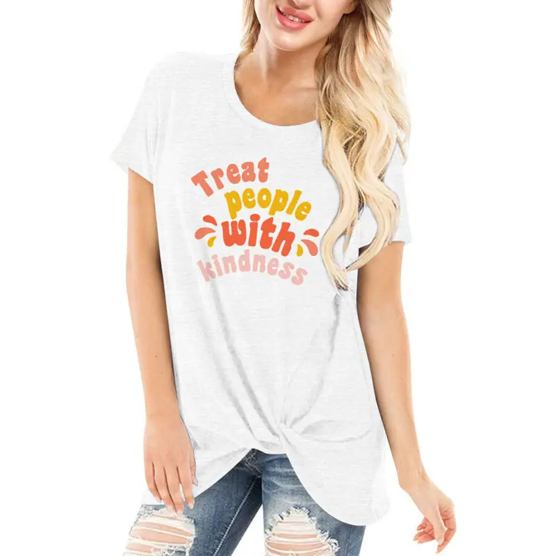 

Women's Short Sleeve Tee Shirt Print Tee Tops Ladies Summer Casual Blouse Tops