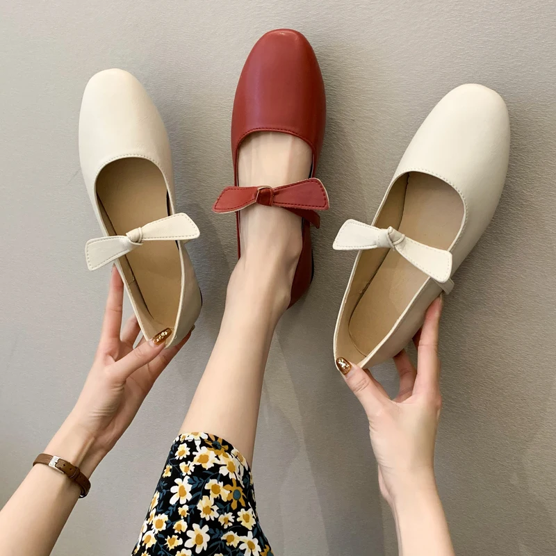 

Elegant Moccasin Shoes 2021 Fashion Women's Female Footwear Round Toe Casual Sneaker Slip-on All-Match Shallow Mouth Soft Moccas