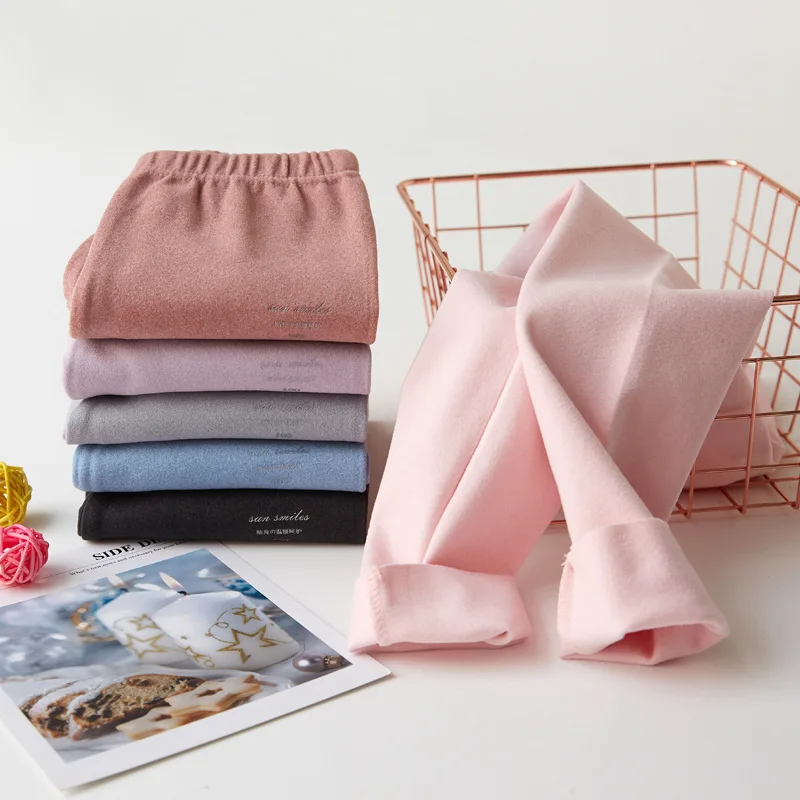 Детские леггинсы на осень и зиму мягкие теплые штаны для мальчиков девочек