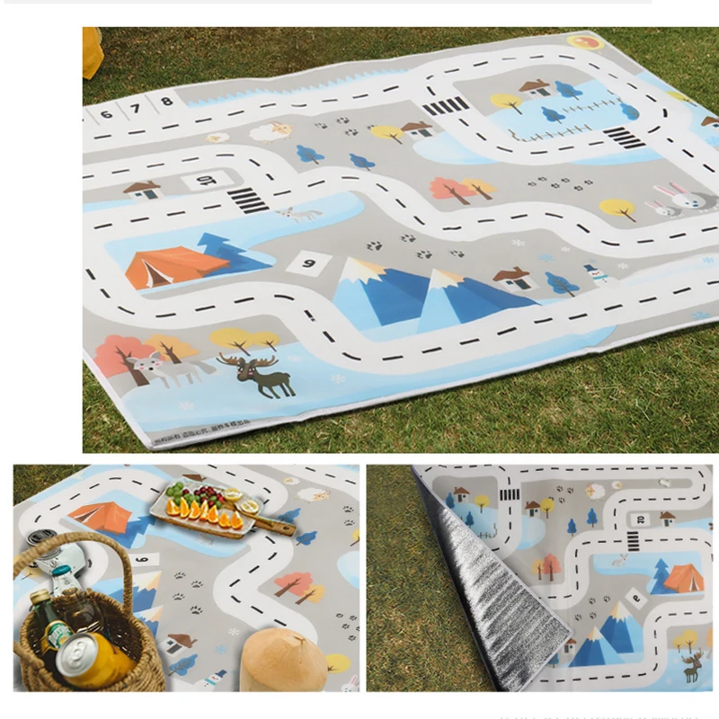 

City Traffic Car Park PlayingMat Waterproof Parking Lot Kids Playing Mat Educational Toys Children Map