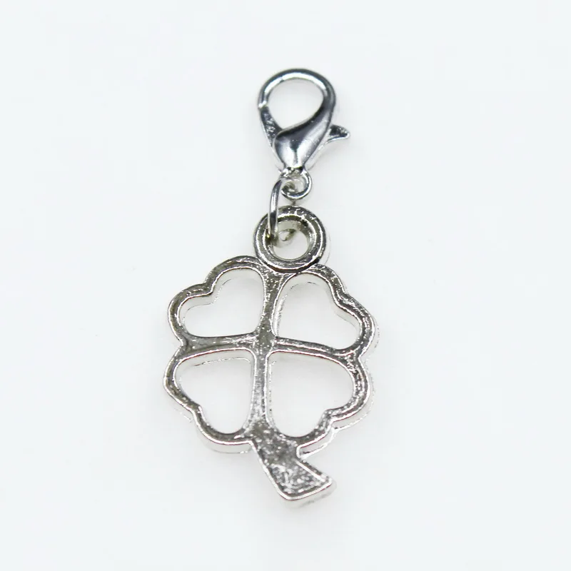 Подвеска в виде четырехлистного клевера 10 шт./лот подвеска с застежкой лобстером