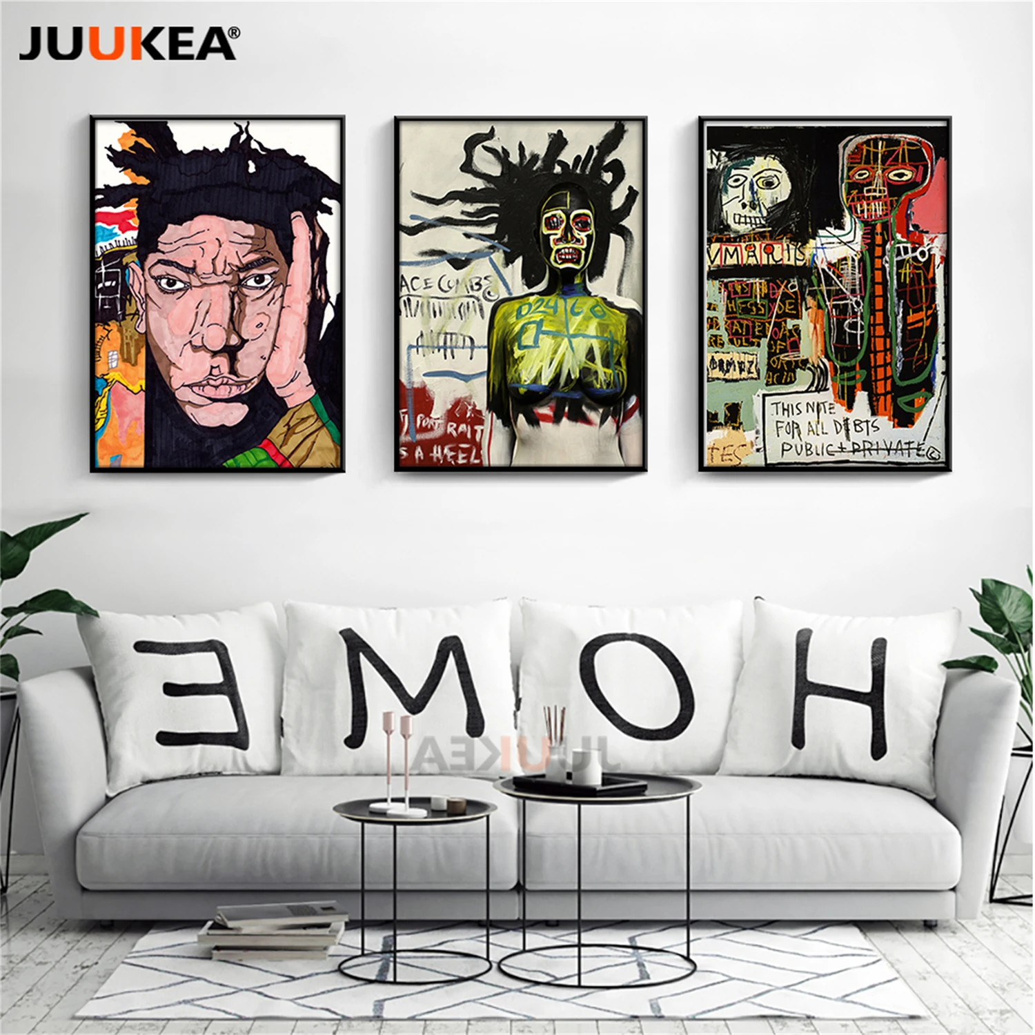 Абстрактная Картина на холсте с изображением птиц денег и граффити | Дом сад