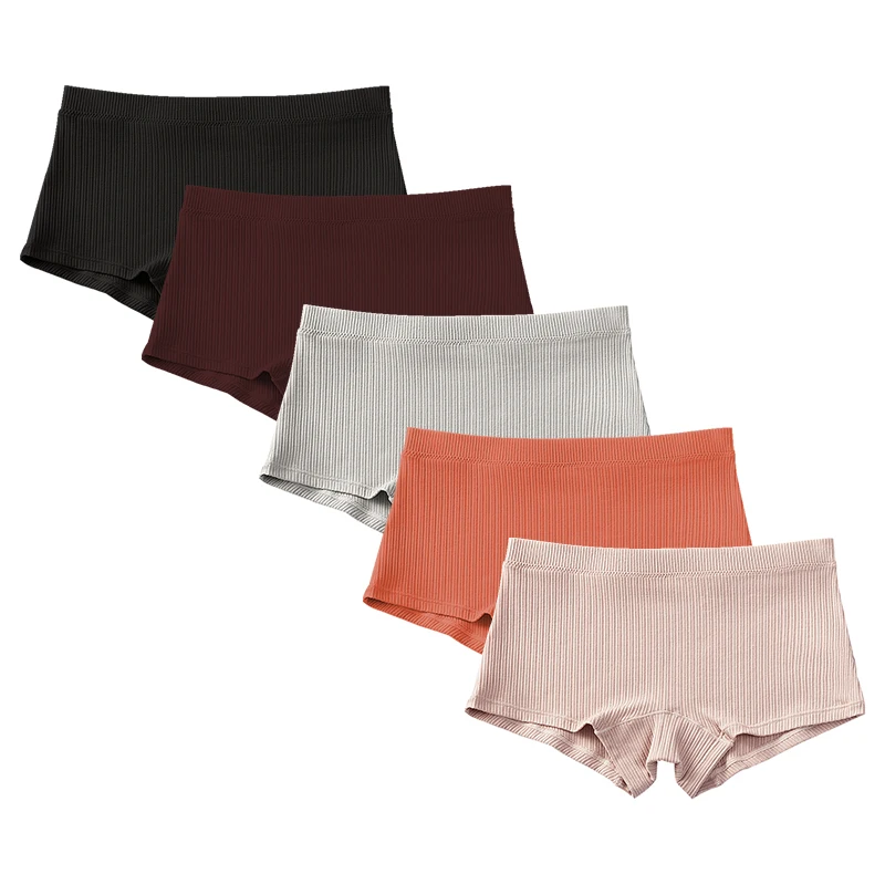 

5 Pcs Quick Dry Cotton Underwear Woman Lingerie Boyshort High Quality Soft Cotton Female Panties Underwear For Ladies BANNIROU