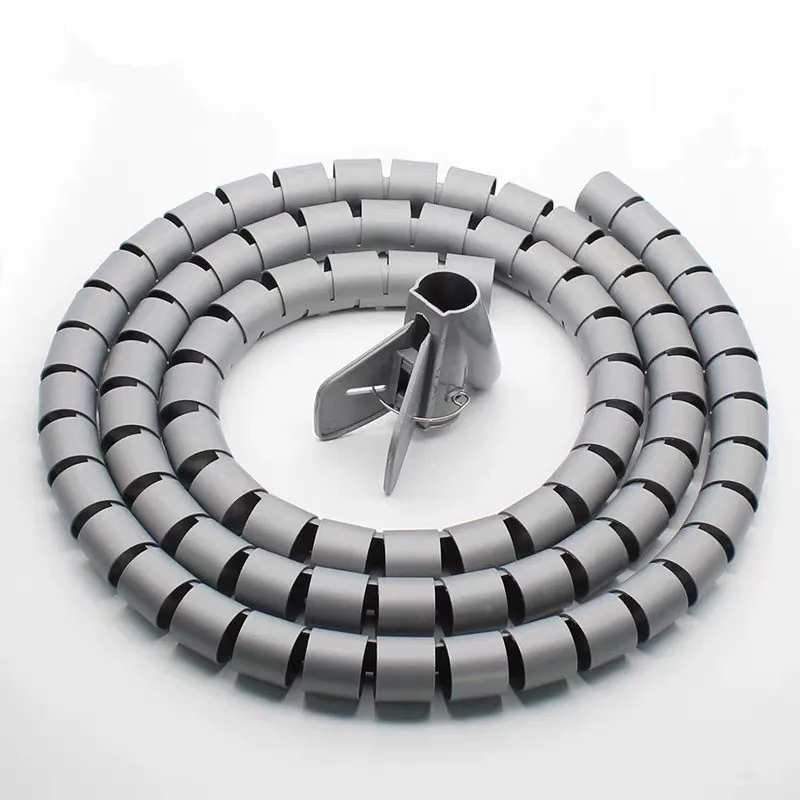 

1Meter Cable Wire Wrap Organizer Spiral Tube Cable Winder Cord Protector Flexible Management Wire Storage Pipe