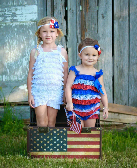 Детский кружевной комбинезон с рюшами на бретельках для девочек 0-24 месяцев | Мать