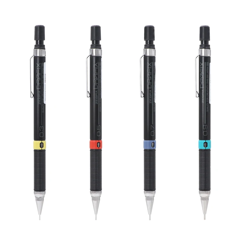 4Pcs Japan Zebra DM5-300 Automatic Mechanical Pencil 0.3/0.5/0.7/0.9mm Comic Hand-Paintede Sketching Office and School Supplies |