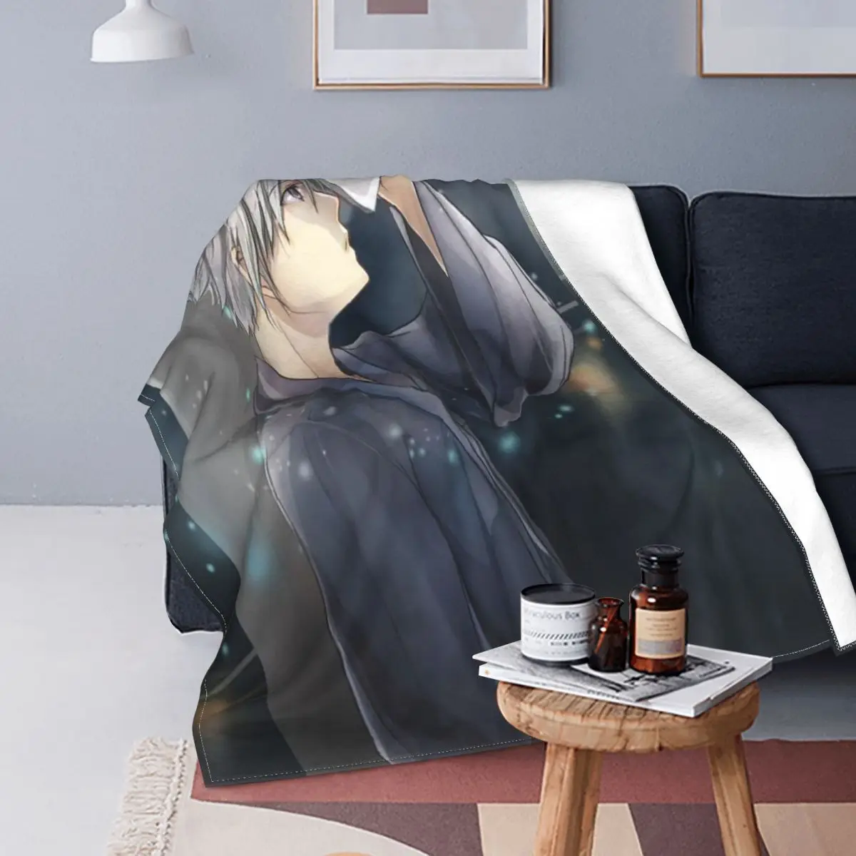 

Светильник кое одеяло в лесу светлячков, фланелевая маска с принтом аниме, супермягкое покрывало для дивана, офисное плюшевое тонкое покрыв...