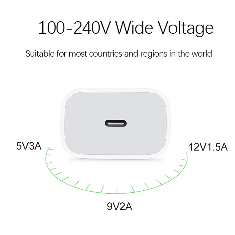 Cena 20 Sztuk USB C ładowarka PD 20W QC4.0 QC3.0 Rodzaj USB C Szybka ładowarka Do Telefonu 12 11 X Xs Telefon ładowarka PD