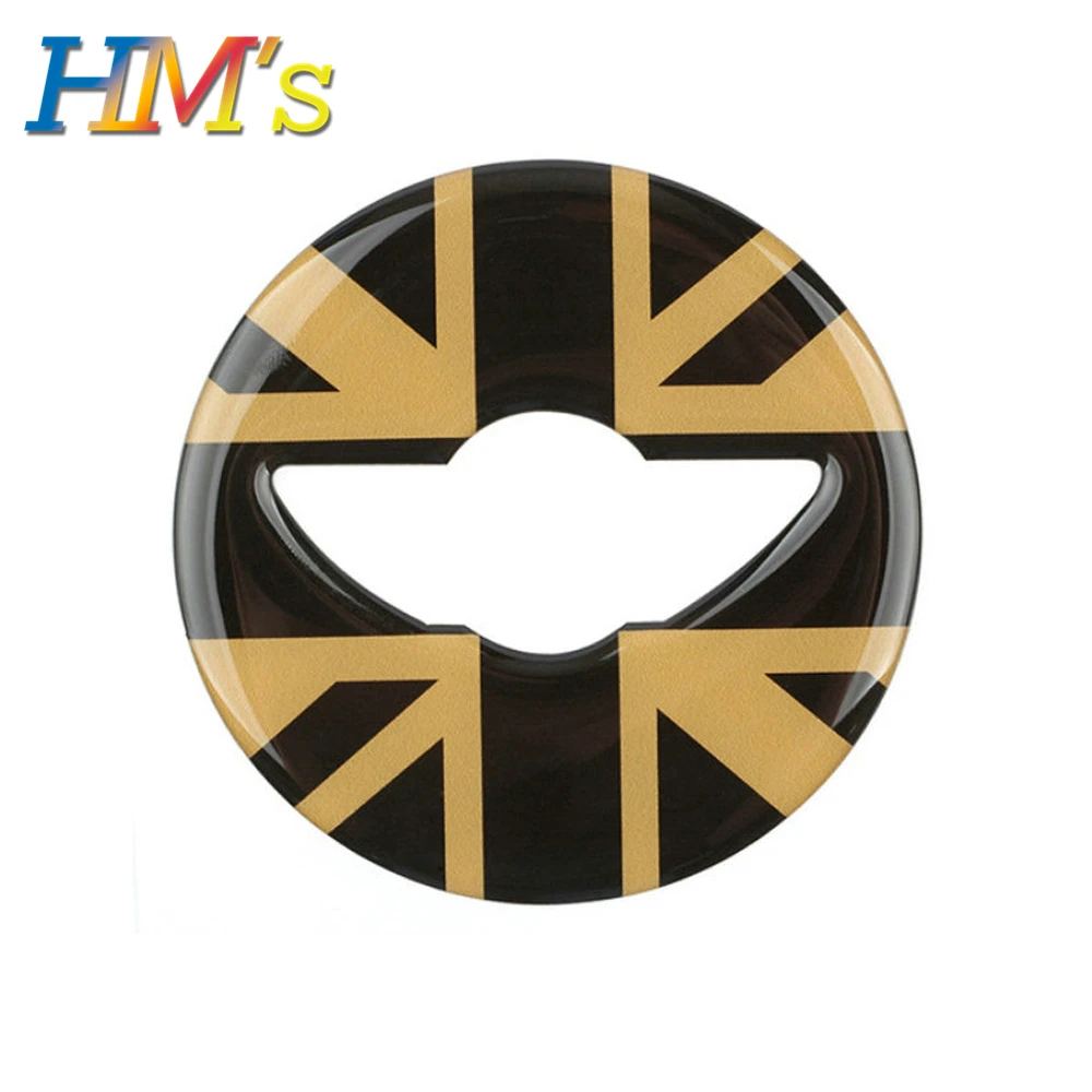 Gold Union Jack Наклейки для рулевого колеса автомобиля для Mini Countryman F60 для Mini Clubman F54 аксессуары для укладки для Mini Cooper F56 F55 F57 - Название цвета: Gold Union Jack