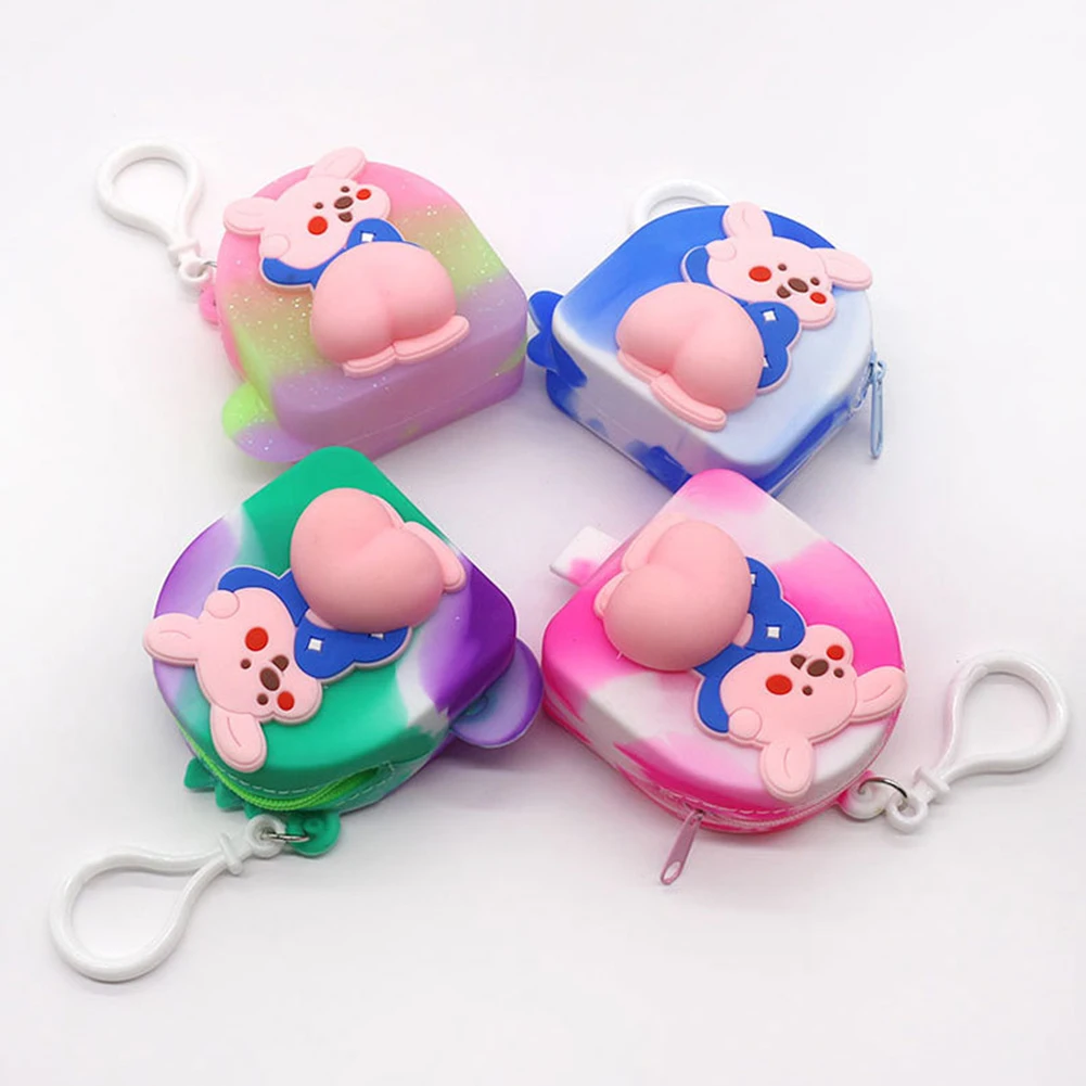

2pcs Pressure Relief Cute Press Butt Push Bubble Family Finger Sensory Toy Autism Special Stress Reliever