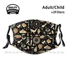 Маска для лица с принтом Волшебная Золотой Шиммер полнолуние