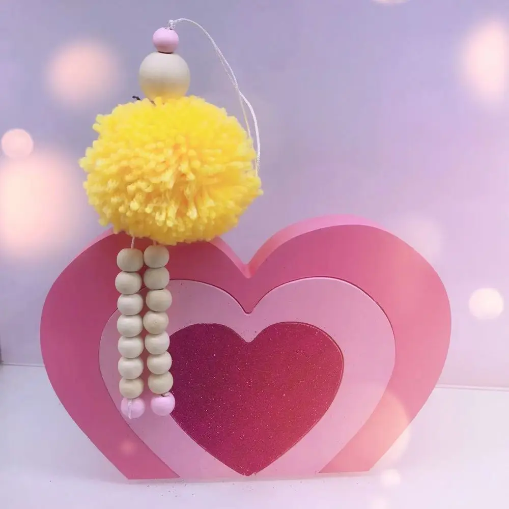 Балетная танцовщица деревянные бусины шарик для волос висячие украшения