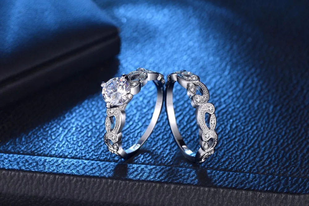 Infinity 925 серебро Цвет кольца для женщин простой двойной стекируемые Модные