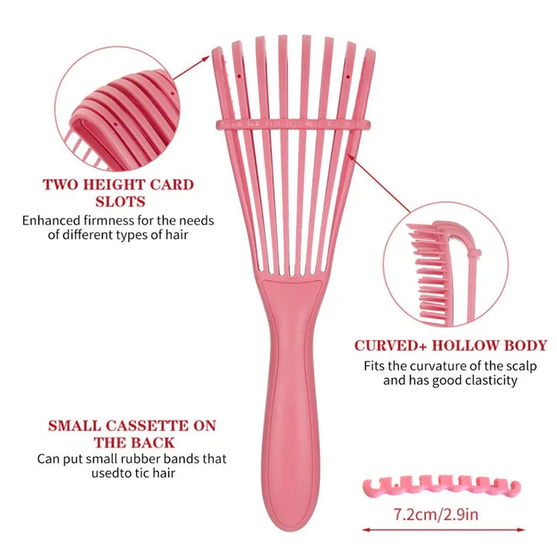 1pcs Curly Hair Brush Scalp Massage Comb Women Detangle Hairbrush Anti-tie Knot Professional Salon Hairdressing Styling Tools | Красота и