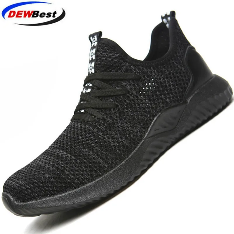 LY485 BLACK Рабочая обувь анти-Убойные анти-прокол однотонные носки с нескользящей подошвой из дышащего материала; удобная и дышащая одежда с вязаной верхней частью; schuhe - Цвет: LY485 BLACK