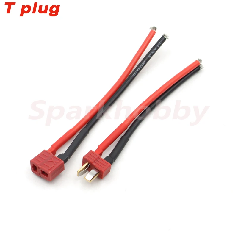 Штекерный разъем Sparkhobby XT60 XT30 T силиконовый провод 14/18AWG 100 мм 5 шт. | Игрушки и хобби