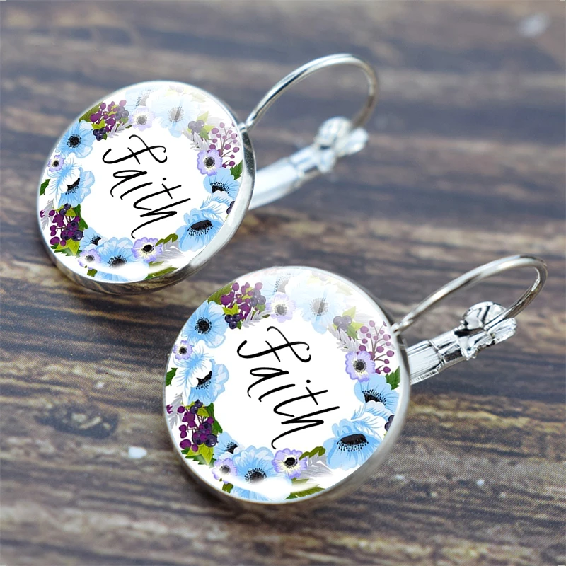 Женские библейские серьги Faith верующие серьги-подвески модные | Украшения и