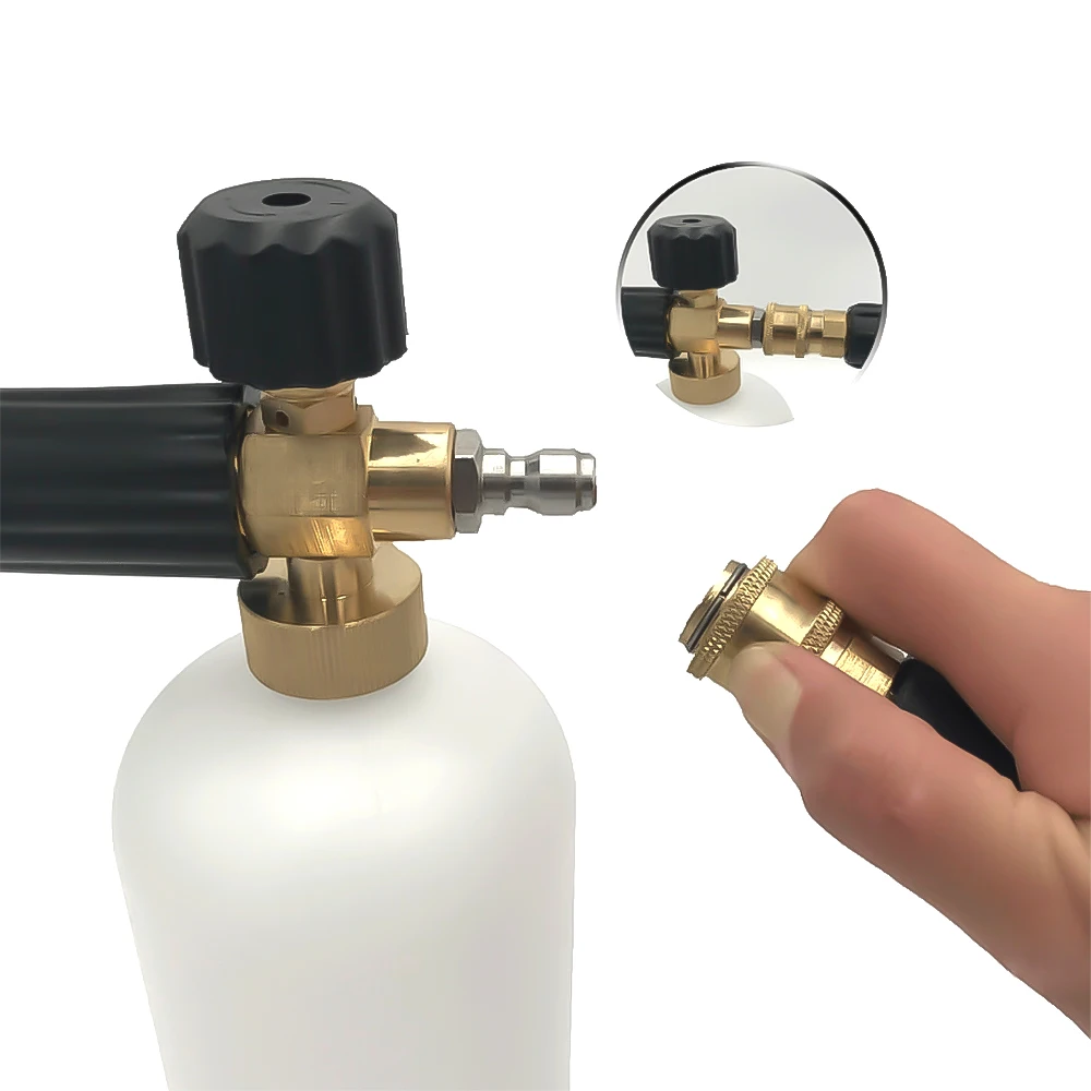 Насадка для автомойки высокого давления пенная пушка 1 л удаления пыли и грязи