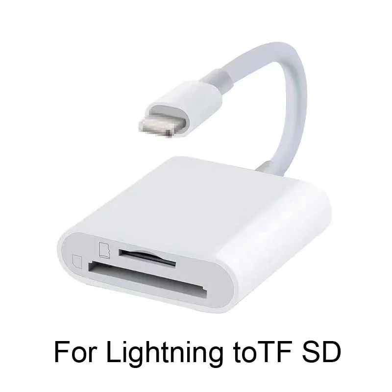 For TF SD 1 piece EASYA OTG кард-ридер для Lightning to SD TF камера карта адаптер для считывателей для iPhone iPod Apple карты памяти использовать не нужно приложение - Цвет: For TF SD 1 piece