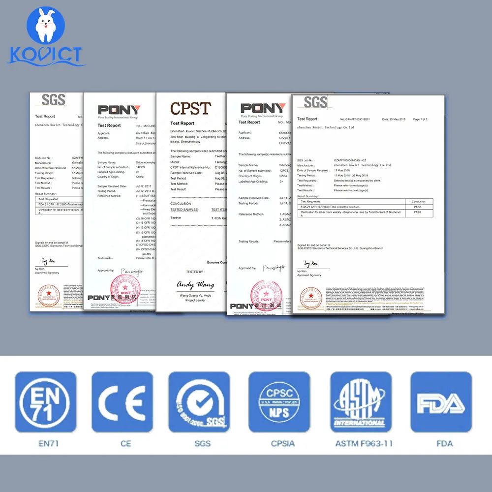 

Kovict 5/10/20Pcs Cartoon Rabbit Silicone Teether Food Grade Breastfeeding Oral Care Baby Comforting Toys Healthy BPA-Free