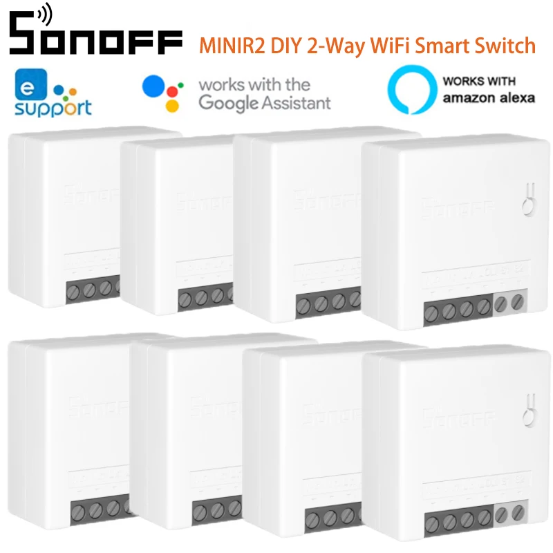 

Умный выключатель SONOFF MINIR2 с поддержкой Wi-Fi и голосовым управлением