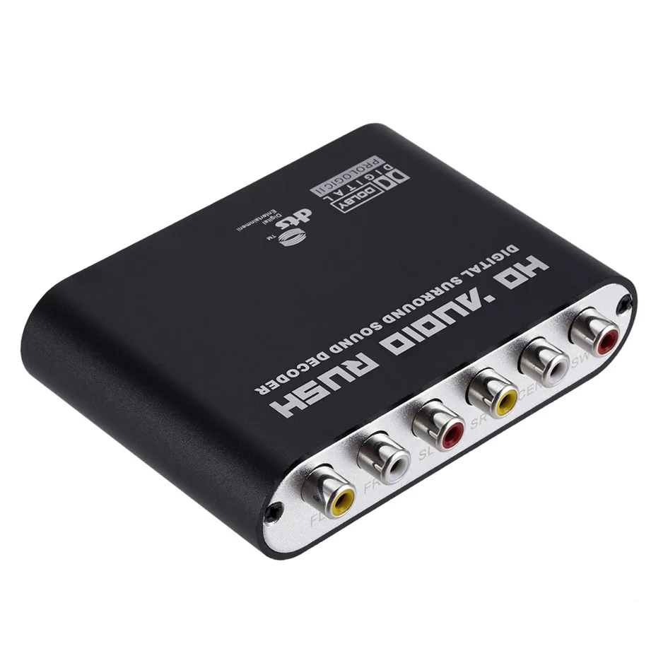 USB 5 1 канальный стерео аудио конвертер AUX 3 мм до 6 RCA DAC цифро-аналоговый оптический