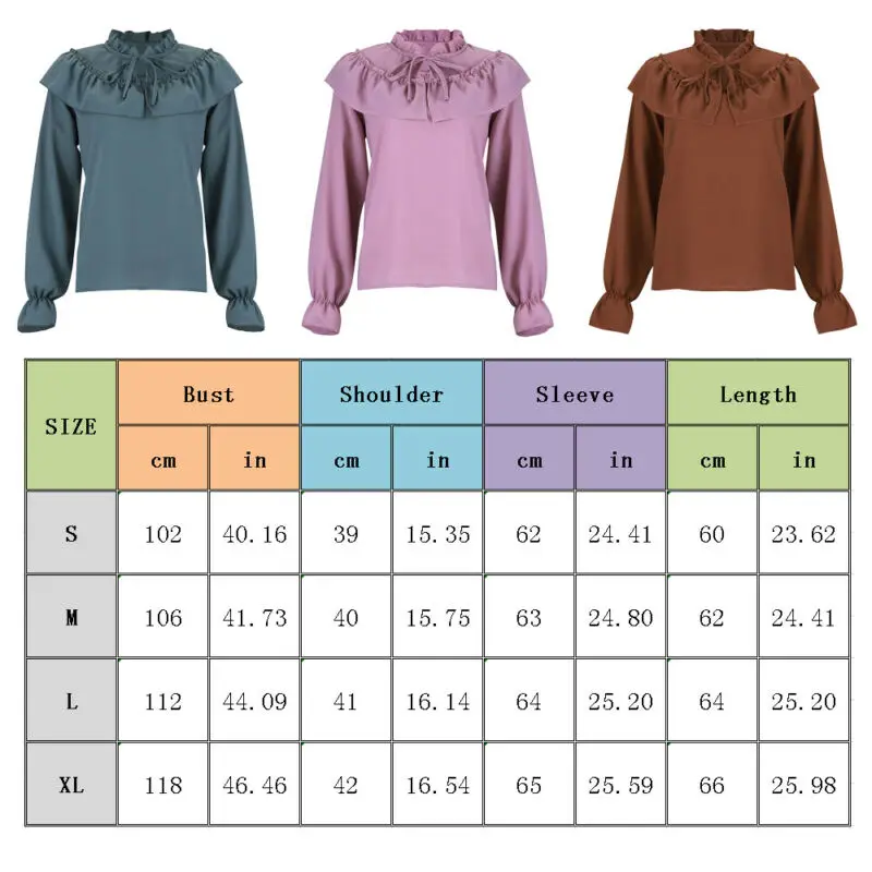 

Womens Ladies Lace Chiffon Tops Blouse V Neck Tie Long Sleeve Office Ladies Loose Casual Shirt Plus Size