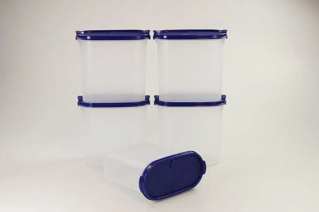 Tupperware овальная серия для хранения сухих продуктов контейнер 1 7 л (5) Синий