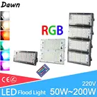 Светодиодный прожектор 50 Вт 100 Вт реальная мощность RGB прожектор светодиодный уличный светильник 220 в 240 в водонепроницаемый уличный светильник ing IP65 светодиодный точесветильник льник