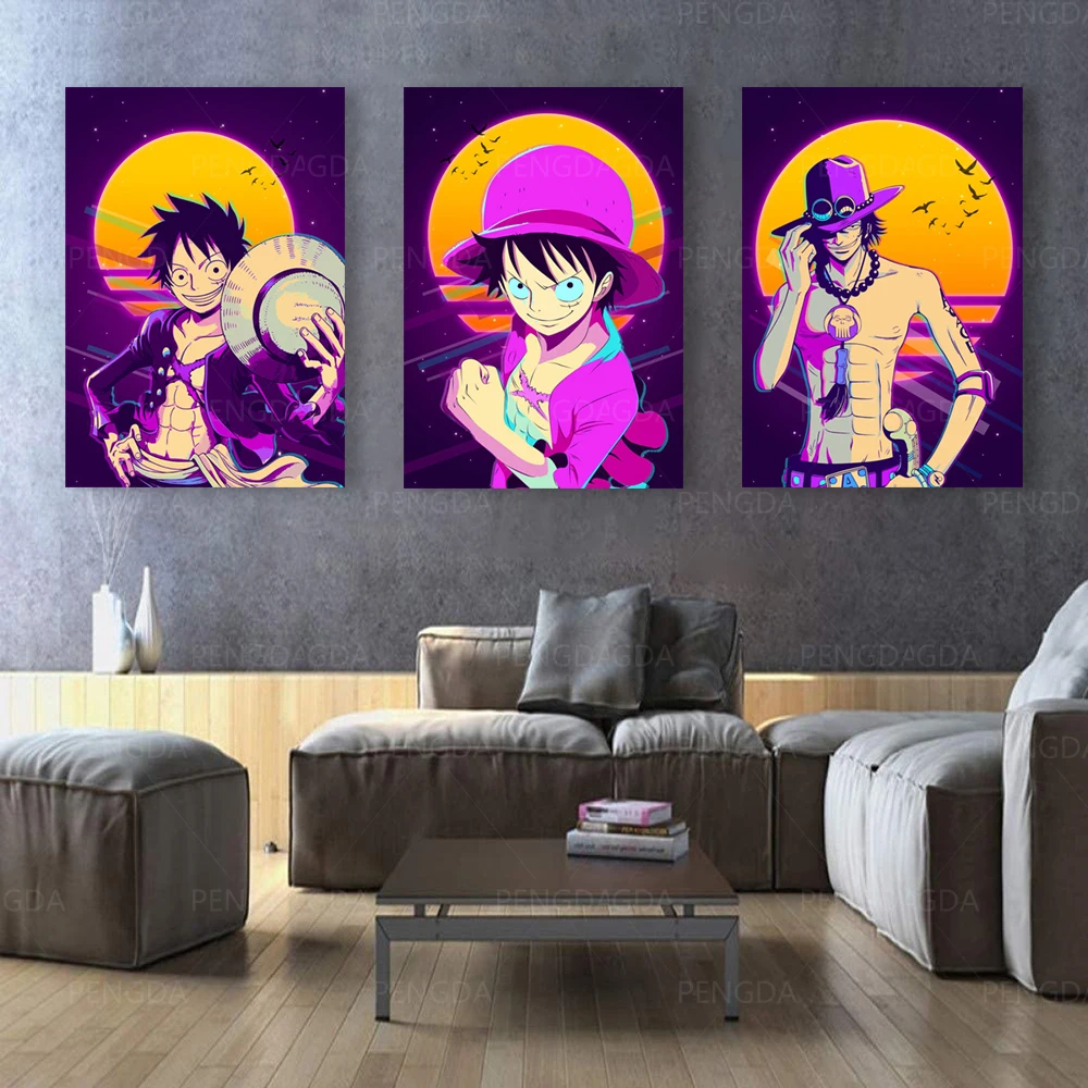 

Home Decoration Japan Anime Hd Print Pictures Wall Artwork Modular Ace One Piece Poster Canvas Painting For Living Room Frame