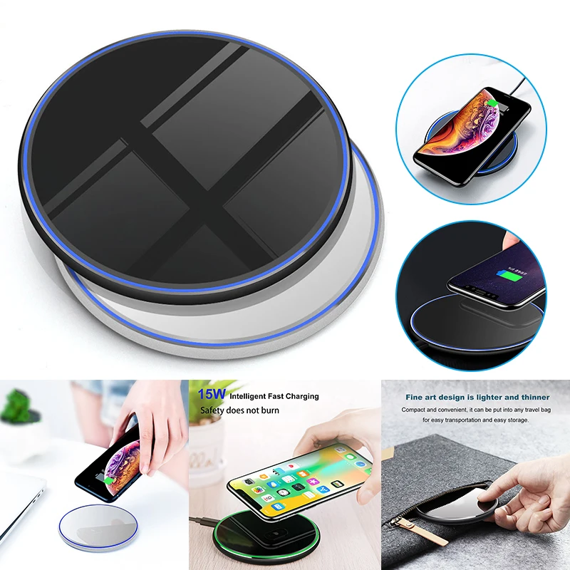 Мобильный телефон 15 Вт быстро Беспроводной Зарядное устройство зарядного