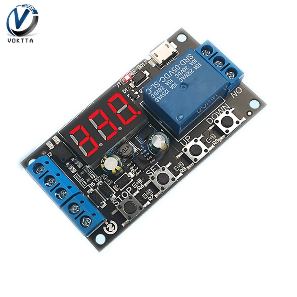 

DC 5-30V Delay Relay Module Timer Control Trigger Cycle Timing Delay Switch Module 5V 12V 24V 1 Channel Adjustable Relay Module